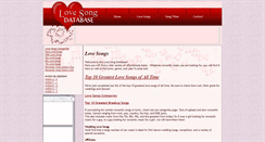 Desktop Screenshot of lovesongdatabase.com