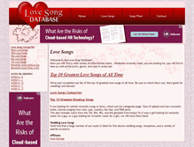 Tablet Screenshot of lovesongdatabase.com